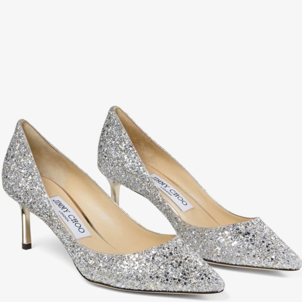 Jimmy Choo Romy Glitter Heels
